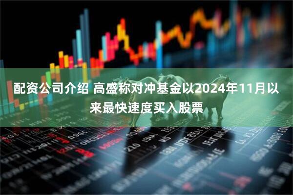 配资公司介绍 高盛称对冲基金以2024年11月以来最快速度买入股票